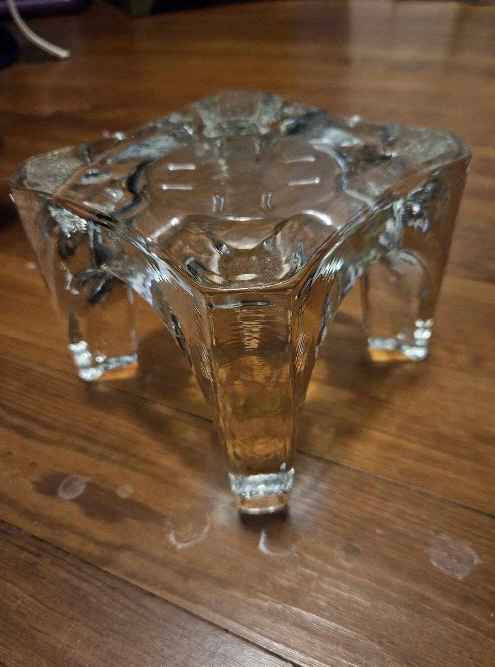 Heavy Glass Trivet * Warmer * Stand * Chantal * 1970s